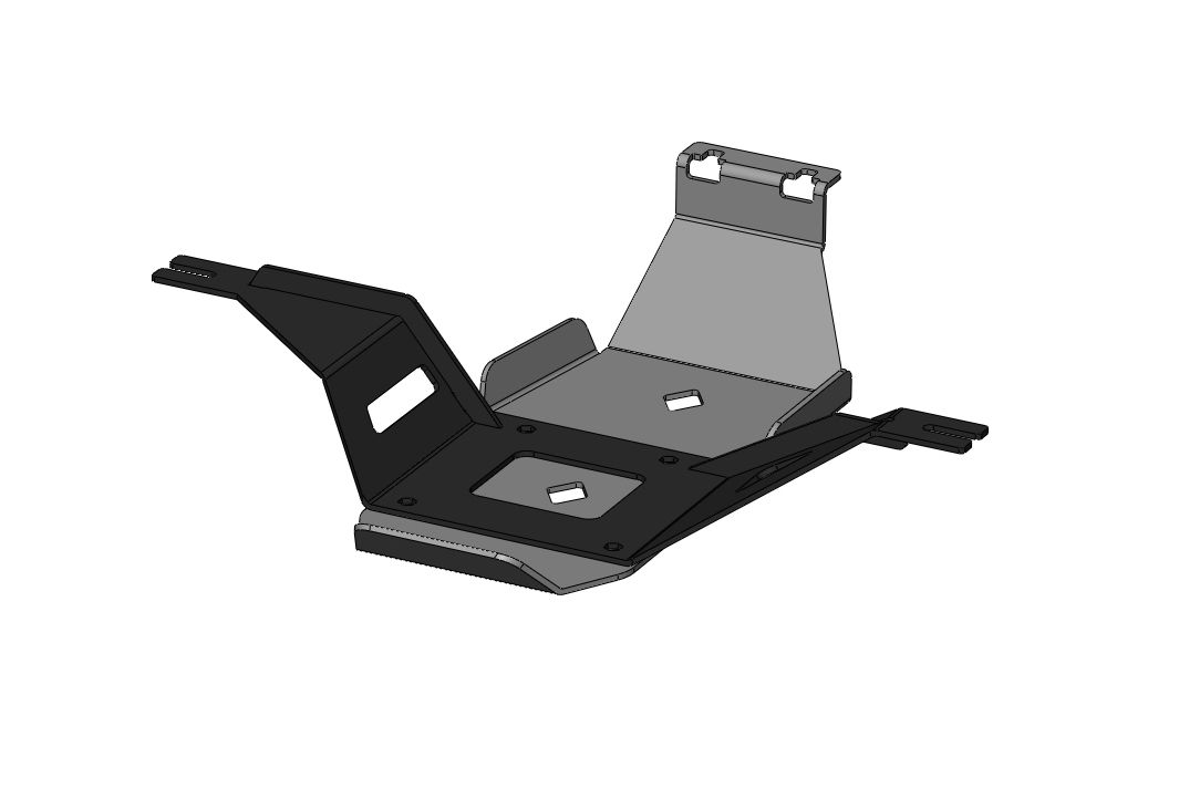 14.36ABC Защита заднего редуктора Mitsubishi Delica D5 (2018-) (Алюминий 4 мм)