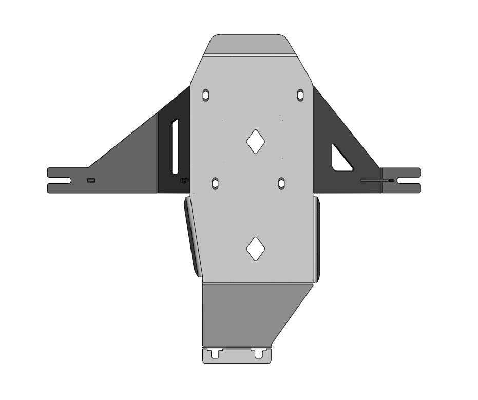 14.36ABC Защита заднего редуктора Mitsubishi Delica D5 (2018-) (Алюминий 4 мм)