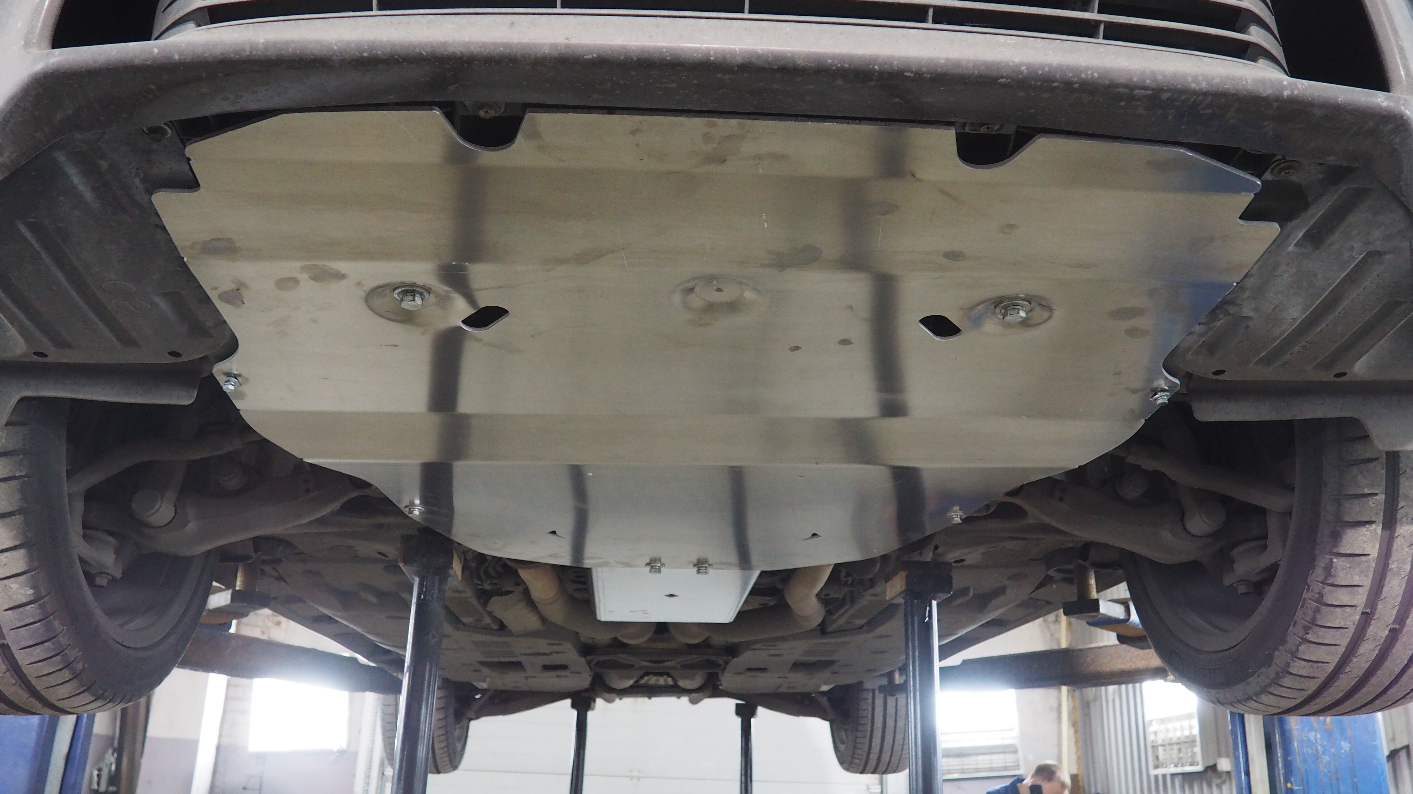 24.44ABC Защита картера двигателя и КПП Lexus GS350, V-3,5, 4WD (2011-2016) (Алюминий 4 мм)