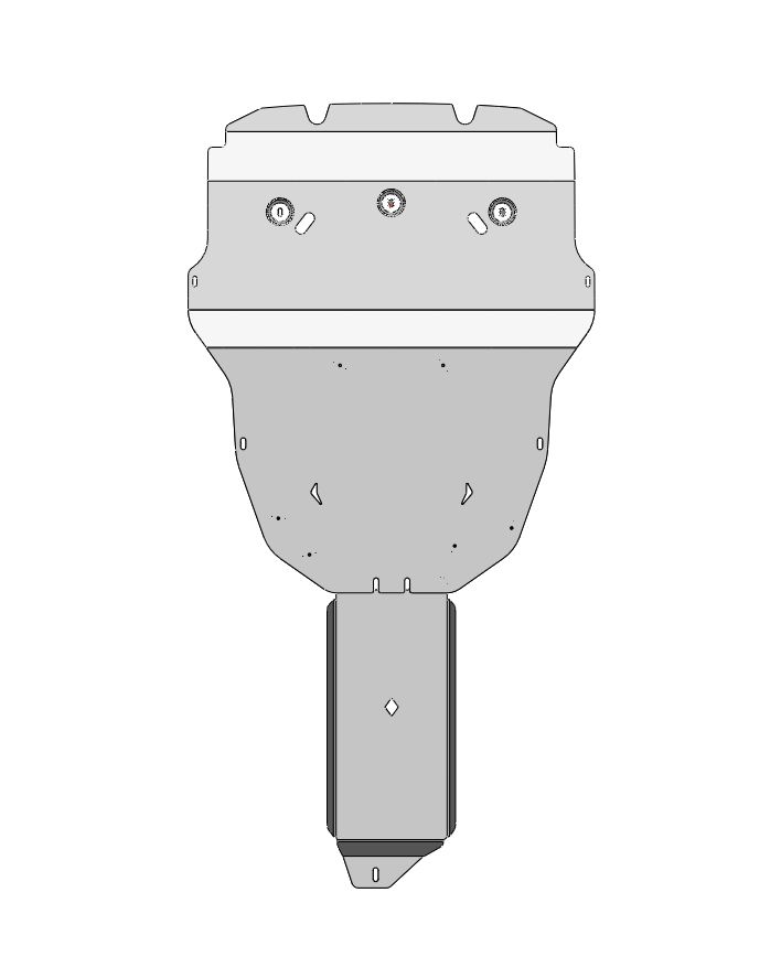 24.44ABC Защита картера двигателя и КПП Lexus GS350, V-3,5, 4WD (2011-2016) (Алюминий 4 мм)
