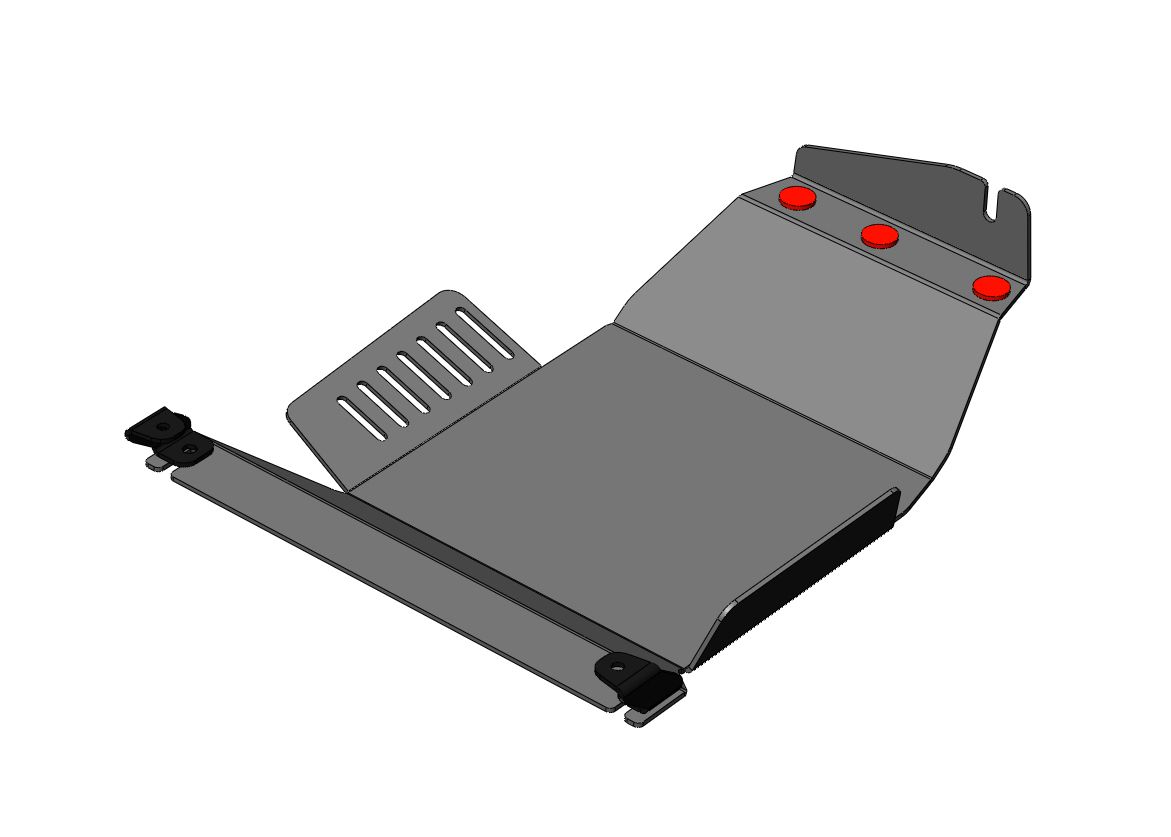 53.04ABC Защита заднего электромотора Li L6 (2024-) (Алюминий 4 мм)