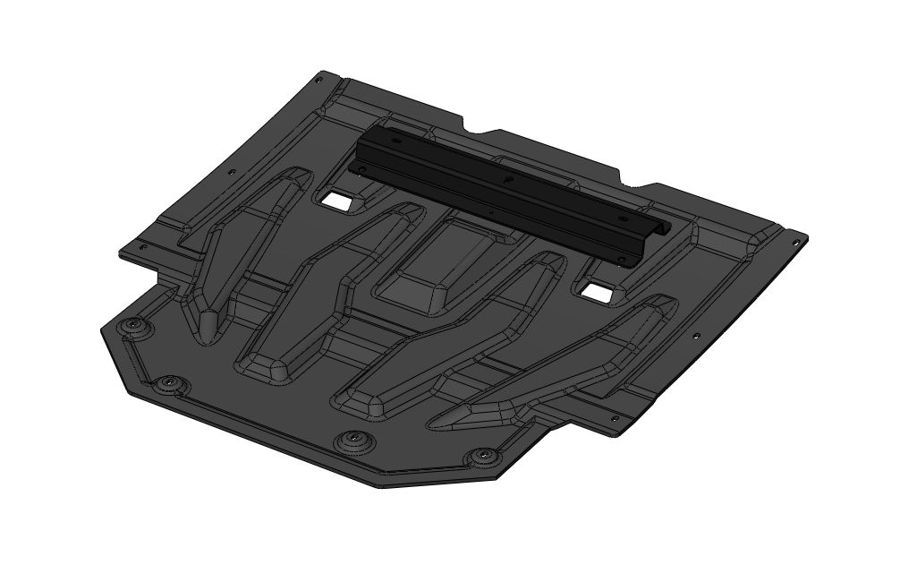 51.02k ЗАЩИТА КАРТЕРА ДВИГАТЕЛЯ И КПП GAC GS3 (2024-) (Композит 6 мм)