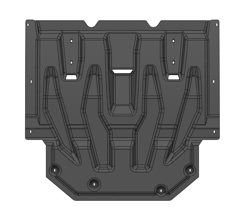 51.02k ЗАЩИТА КАРТЕРА ДВИГАТЕЛЯ И КПП GAC GS3 (2024-) (Композит 6 мм)