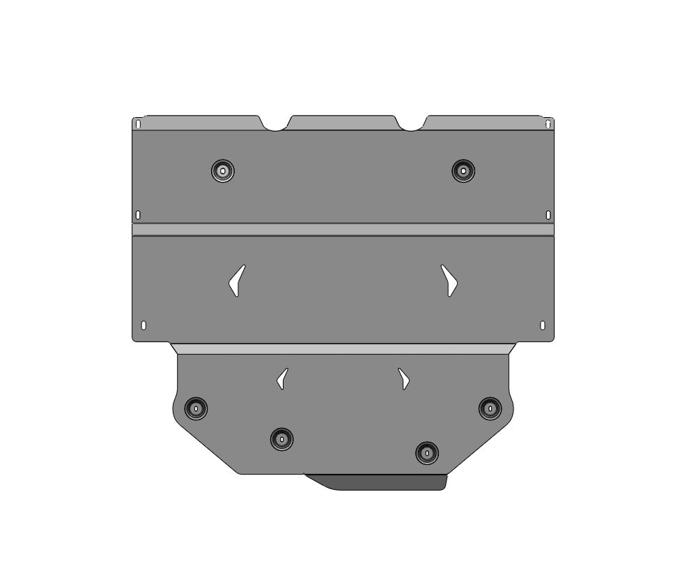 51.03ABC Защита картера двигателя и КПП GAC Empow V-1.5 (2025-) (Алюминий 4 мм)