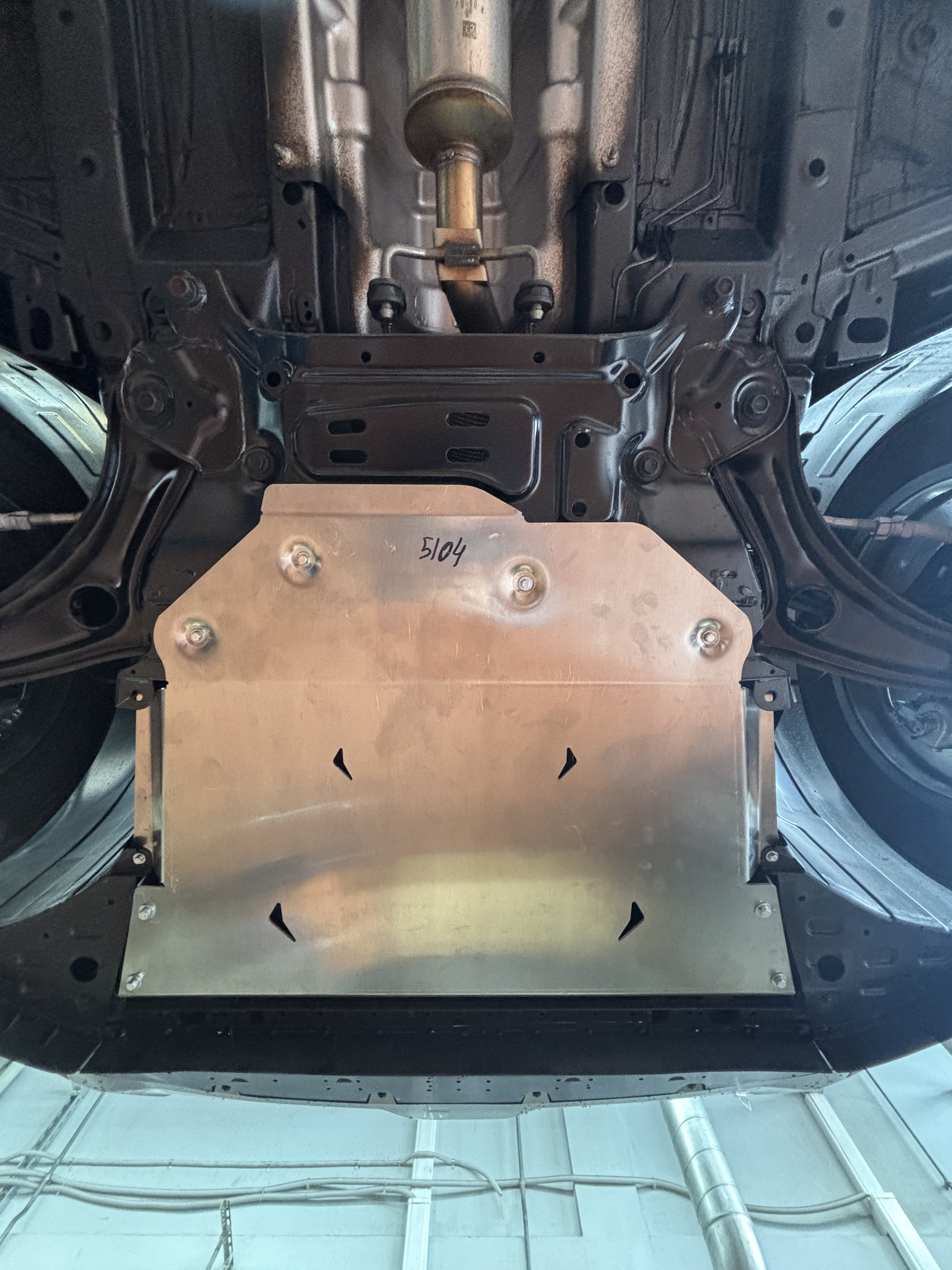 51.04ABC Защита картера двигателя и КПП GAC GS4 / GS4 max (2025-) (Алюминий 4 мм)