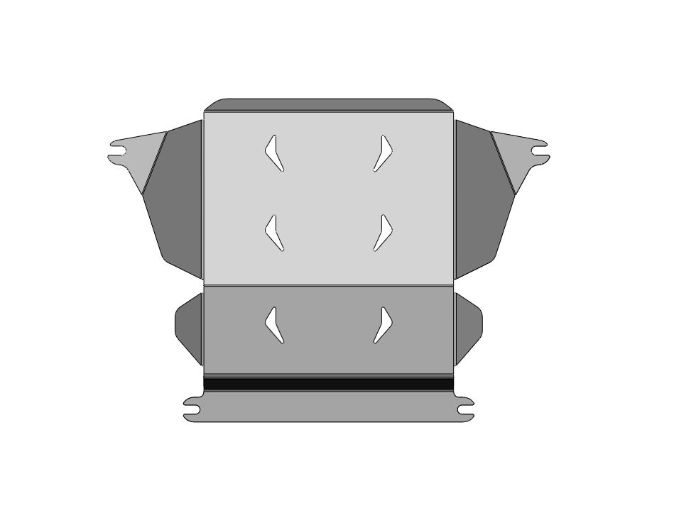 47.07ABC Защита заднего редуктора TANK 700 (2025-) (Алюминий 4мм)