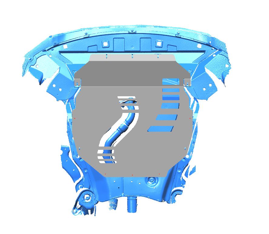 48.05ABC Защита картера ДВС и КПП CHANGAN CS95 PLUS, (2023-) (Алюминий 4мм)
