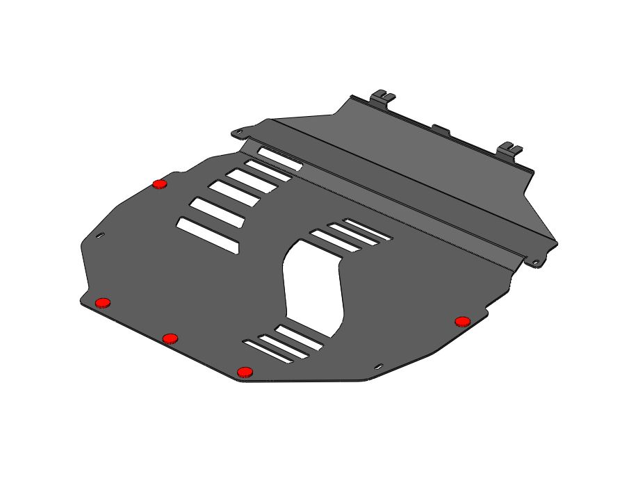48.06ABC Защита картера ДВС и КПП CHANGAN UNI-K , (2020-) (Алюминий 4мм)