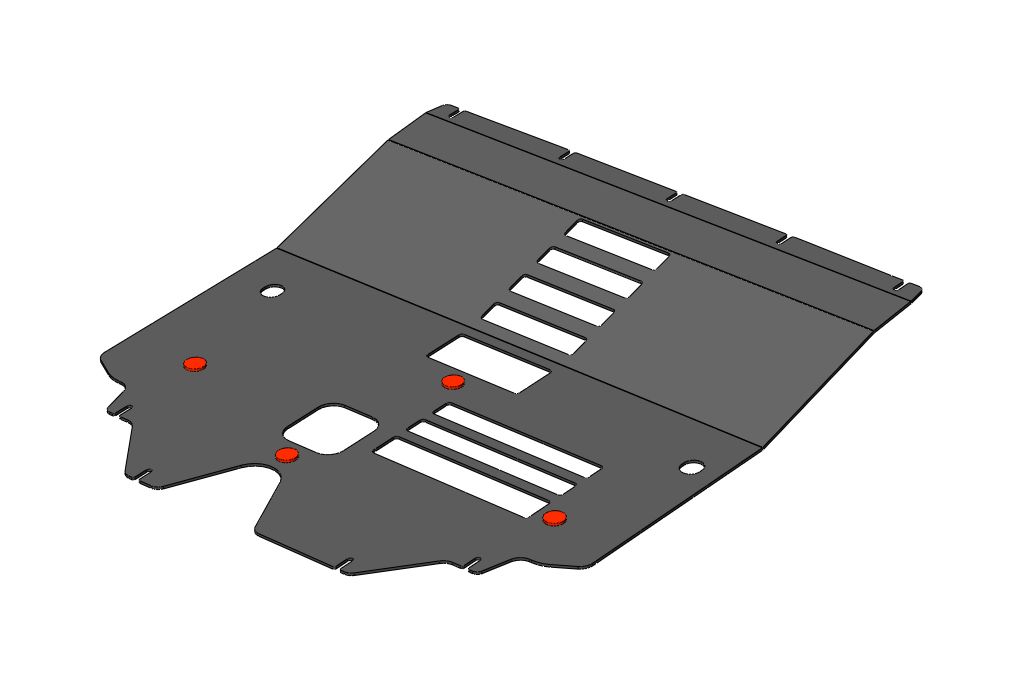 48.07ABC Защита картера ДВС и КПП CHANGAN UNI-T, (2020-)  (Алюминий 4мм)