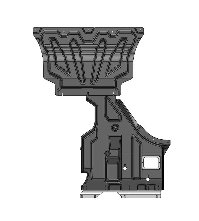 49.07K Защита днища Voyah Free 318 гибрид (2023-) из 2-х частей (Композит 6мм)