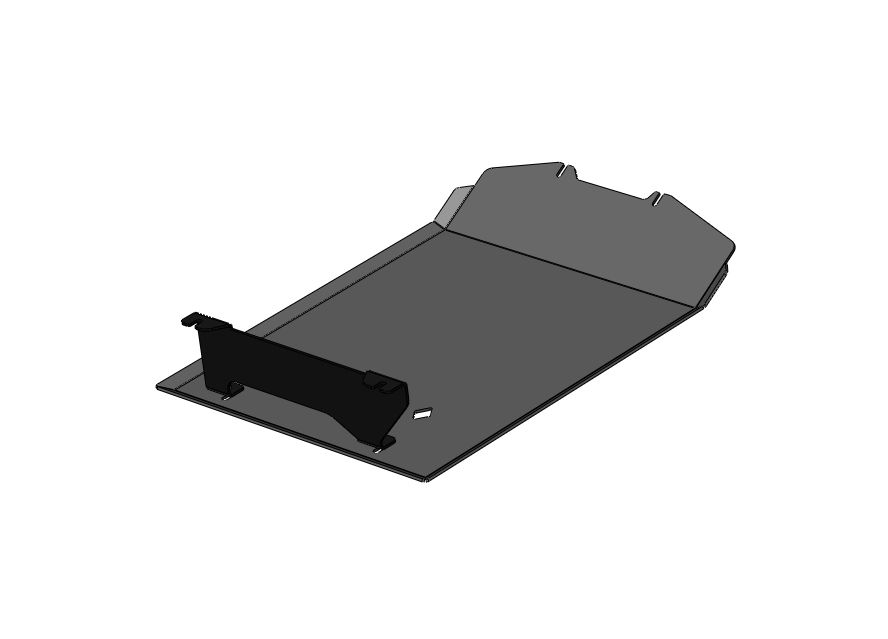 49.08ABC Защита заднего электродвигателя Voyah Free 2022-, гибрид (Алюминий 4мм)