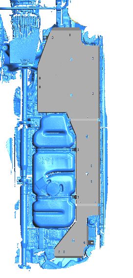 13.10ABC Защита трубок Mercedes-Benz V-Class 2WD 2014- (из 3-х частей) (Алюминий 4мм)