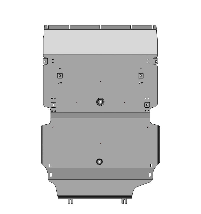 02.21ABC Защита картера двигателя и КПП Audi Q5 III (GU20) (2025-) (Алюминий 4 мм)