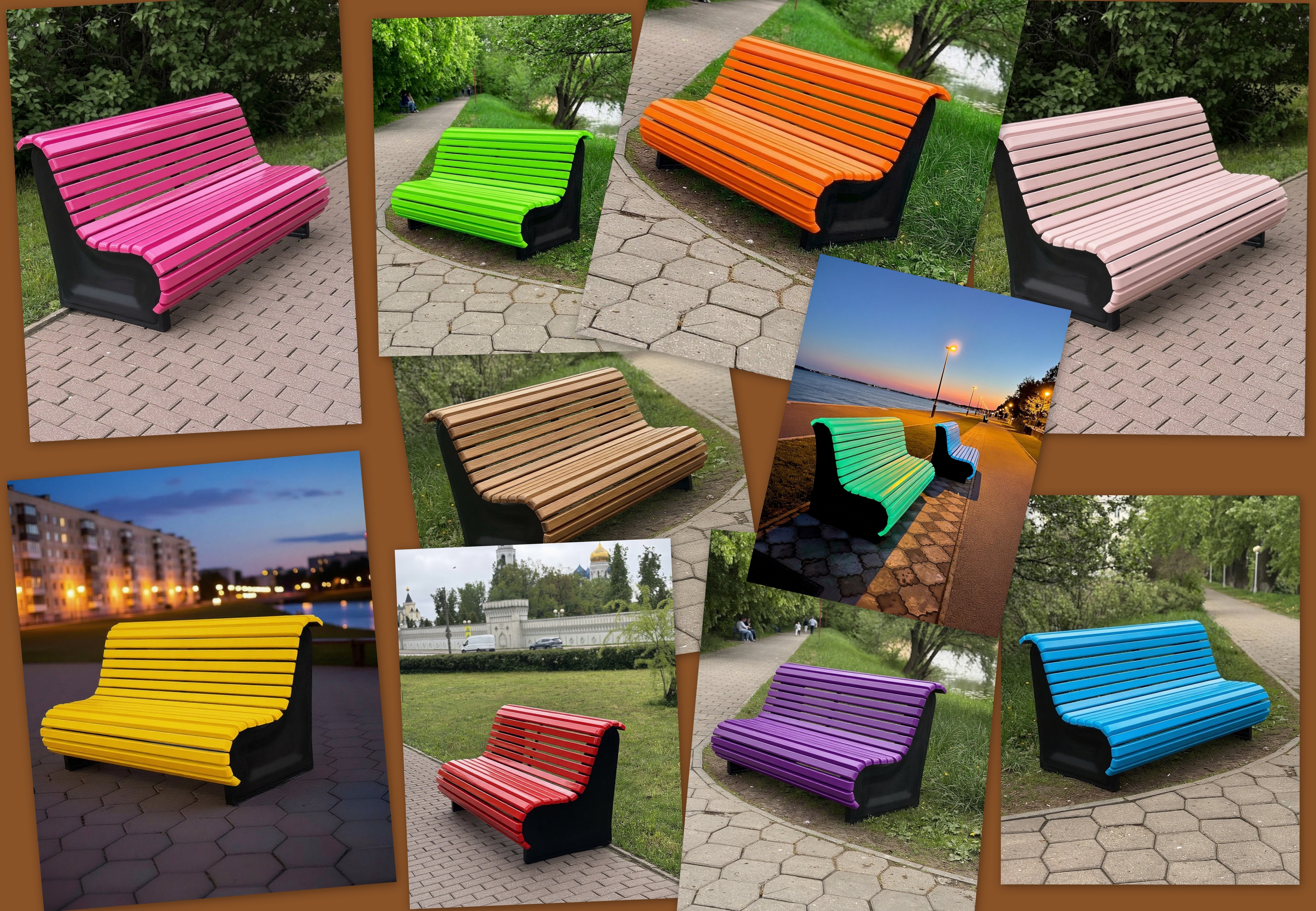 ABC.BENCH.01R  Композитная скамейка Стандарт 1.8м АВС-Дизайн