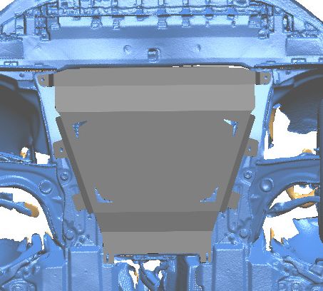 39.04ABC Защита картера двигателя и КПП LADA Iskra V-1.6 CVT (2025-) (Алюминий 4 мм)